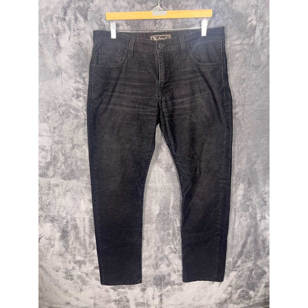 34 Heritage Charisma Black Corduroy Pants Mens Straight Leg 5-Pocket Trousers